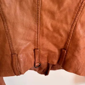 Muubaa Womens Tan Brown 100% Lamb Leather Biker Motorcycle Jacket Size US 4 UK 8 thumbnail 6