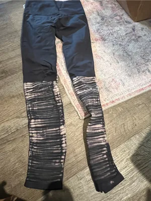 Free people movement Black Leggings with Neutral Tie-Dye Lower Panels thumbnail 5