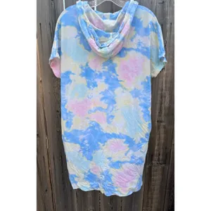 Polo Ralph Lauren NWOT Women's Tie Dye Hooded Midi T-Shirt Dress Sz M thumbnail 5
