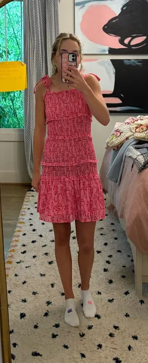 Tight pink amazon sundress thumbnail 1