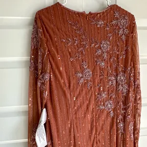 Mac Duggal Embellished‎ High Neck Illusion Long Sleeve Gown 11136 NWT 12 thumbnail 6