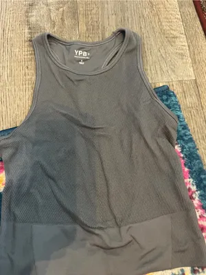 Abercrombie YPB grey Ribbed Tank Top thumbnail 4