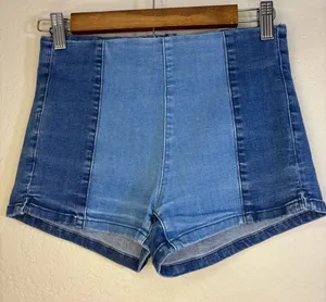 PacSun High Waist Blue Denim Shorts Size 26 thumbnail 1