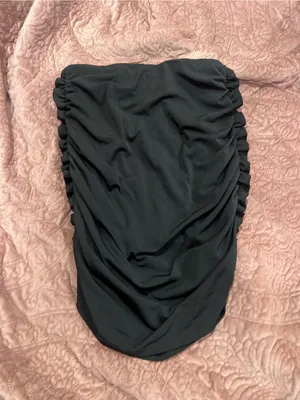 AFRM Black Textured Scoop Bodysuit thumbnail 3
