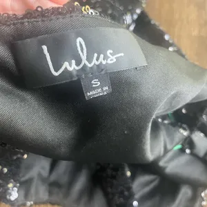 Lulus Black Sequin Sparkle Fancy Party Dress - Size 0 thumbnail 4