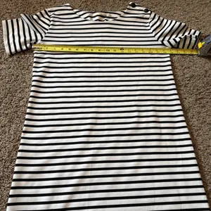 Ellison Black And White Striped T Shirt Dress Size Medium Coastal Resort thumbnail 5
