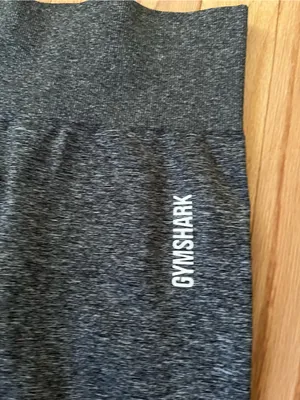 Gymshark Gray Seamless Workout Leggings Small Logo Pilates Gym Athletic Training thumbnail 2