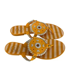 Jack‎ Rogers Georgica Jelly Sandals Tangerine White Size 7 thumbnail 7