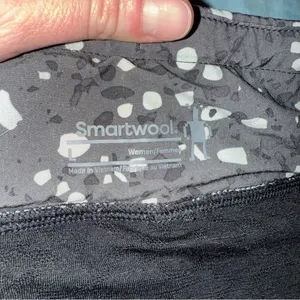 Smartwool Merinosport Lined Black and White Athletic Shorts with Speckled Design thumbnail 4