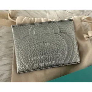 Tiffany & Co. Return to Tiffany RTT Silver Leather Card Case‎ Wallet New thumbnail 2