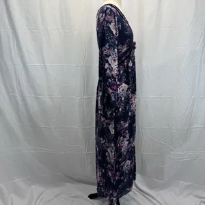 Altar’d State Boho Maxi Dress M Floral Navy Empire Waist Fairy Whimsgoth thumbnail 5