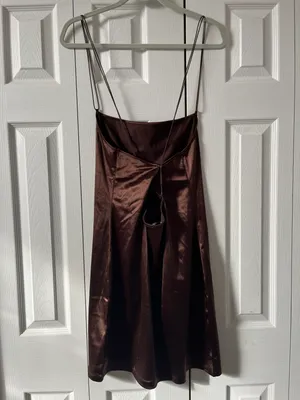H&M Brown Silk Dress thumbnail 3
