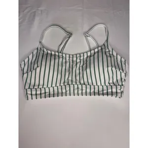Womens Reversible Green White Vertical Stripe‎ High Waisted Bikini Set Size S thumbnail 7