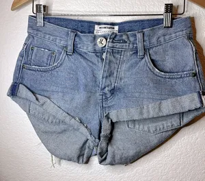 ONE X ONE Teaspoon High Waist Bandits Denim Shorts thumbnail 1