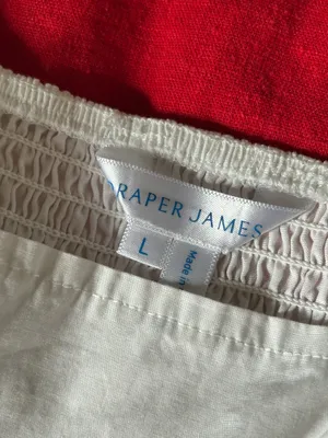 Draper James Magnolia White Cotton Puff Sleeve Smocked Back Mini Dress large thumbnail 4