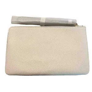 Coach New York Large Corner Zip Wristlet White Leather Gold Hardware NWT thumbnail 2