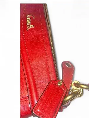 Pristine COACH Ashley Red Leather Hobo Bag F20114 | Y2K Convertible Crossbody thumbnail 7