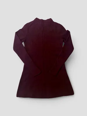 Madewell Wool Blend Sweater Mini Dress dark pomegranate color NY269 Size S NWT thumbnail 5
