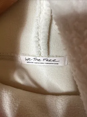 NWOT We The Free Elk Mountain Sherpa Pullover Opal Milk Medium Oversized Cozy thumbnail 5