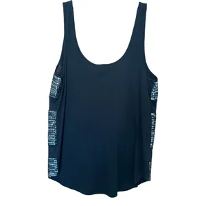 Y2K Indie Sleeze Glam Express Sequins Beaded Tank Top M Going Out Metallic Disco thumbnail 6