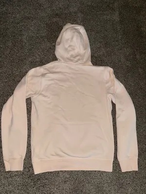 Nike Club Fleece Pullover Hoodie - Sanddrift/White - Size S thumbnail 4