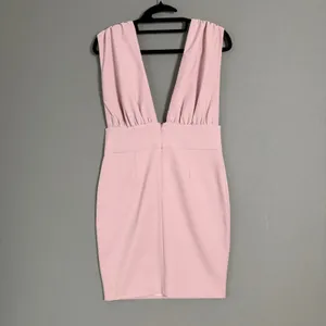 Miss Circle sz M pink plunge fitted mini party‎ dress thumbnail 7
