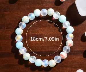 & Other Stories Bohemian Style Pastel Colors 8mm Bead Bracelet thumbnail 3