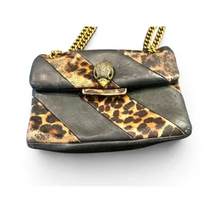 Kurt Geiger Soho small crossbody purse shoulder bag leopard print calf hair thumbnail 5