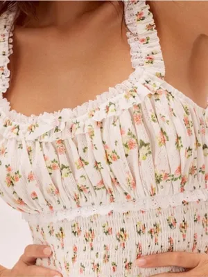 Final price For Love And Lemons White Floral Dress thumbnail 7