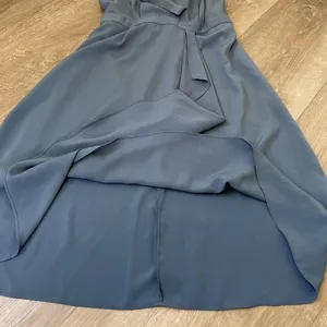 Motherhood Maternity Blue Sleeveless Faux Wrap Dress ~ Ruffle Detail ~ Size S thumbnail 9
