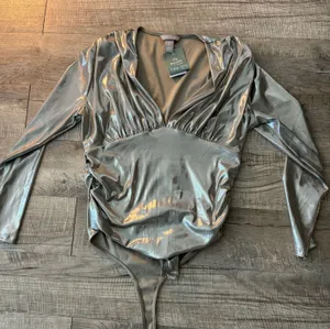 H&M metallic bodysuit thumbnail 1
