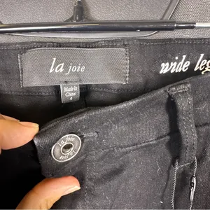 La Joie | Elegant Black‎ Wide Leg Jeans thumbnail 4
