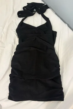 Lucy in the Sky Mini Dress Black Sparkly thumbnail 1