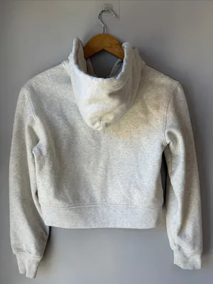 Athleta Forever Fleece Full Zip Sweatshirt Fog Grey Heather thumbnail 5