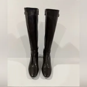 Cole Haan dark brown espresso Leather Knee-High Boots Women’s 7 B Made in Brazil thumbnail 2