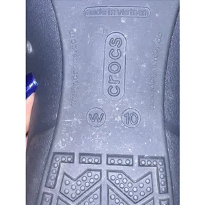 Crocs Cap Toe Flat Navy Silver Metallic Accent Ballet Slip On Shoes Women 10 thumbnail 7