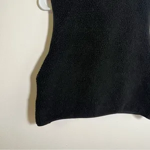 No Boundaries‎ Women's Sherpa Vest Sleeveless Black Tie Front Pockets Y2K thumbnail 7