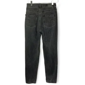 American Eagle | Size 00 XXS | Mom Jeans High Rise Distressed Ripped Faded Black thumbnail 3