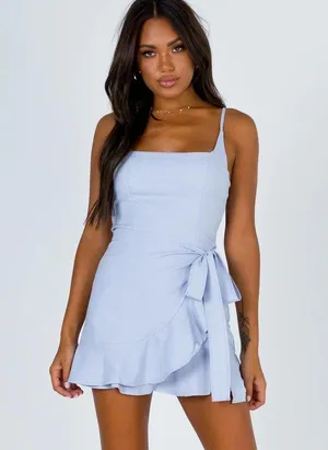 Princess Polly Blue Cottage Hill Mini Dress thumbnail 1