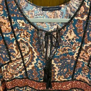 American Eagle Paisley Long Sleeve Women’s Medium thumbnail 3