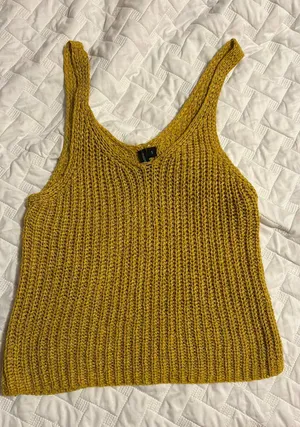 Mustard Yellow Sweater Tank thumbnail 3