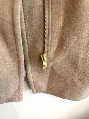 J. Crew Stadium Cloth Wool Cocoon Funnel Neck Pea Coat in Camel Beige Sz 8 thumbnail 8