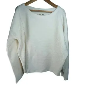 MAEVE Anthropologie Women's Cream Ribbed Long Sleeve Tunic Large‎ thumbnail 2