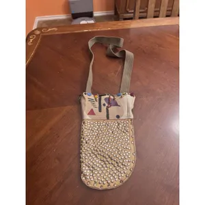 Ladies STUDDED HAND TOOLED Crossbody Bag Southwest Western thumbnail 2