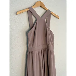 Lulus Air of Romance Taupe Maxi Dress Small Wedding Bridesmaid Formal Neutral thumbnail 7