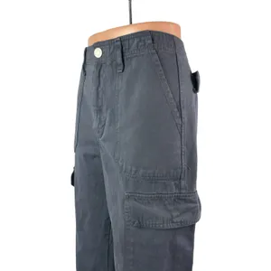 Zara Women's Black High Waisted Utility Straight Leg Y2k Trousers Pants Size 6 thumbnail 2