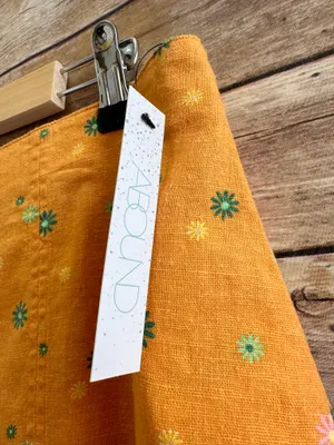 Abound Orange Floral Linen Blend Mini Skirt Size Large NWT thumbnail 3