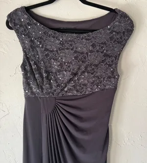 Dressbarn Y2k Dress Women's Size 6 Gray Lace‎ & Sequin Party Going Out thumbnail 1