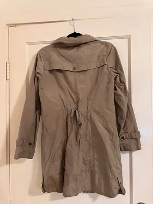 Cole Haan Signature Women's Khaki Tan Lightweight Zip-Up Trench Coat Jacket S thumbnail 3