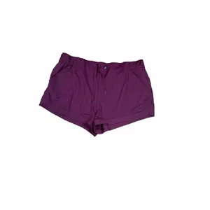 Avia‎ Women Running Athletic Gym Shorts XL Burgundy Mesh Hem Pockets Drawstring thumbnail 4